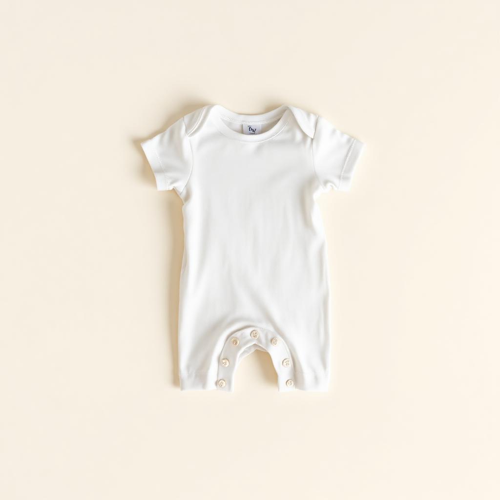 Soft White Cotton Baby Romper