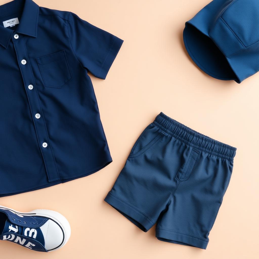 Navy Blue Boys Co-ord Set